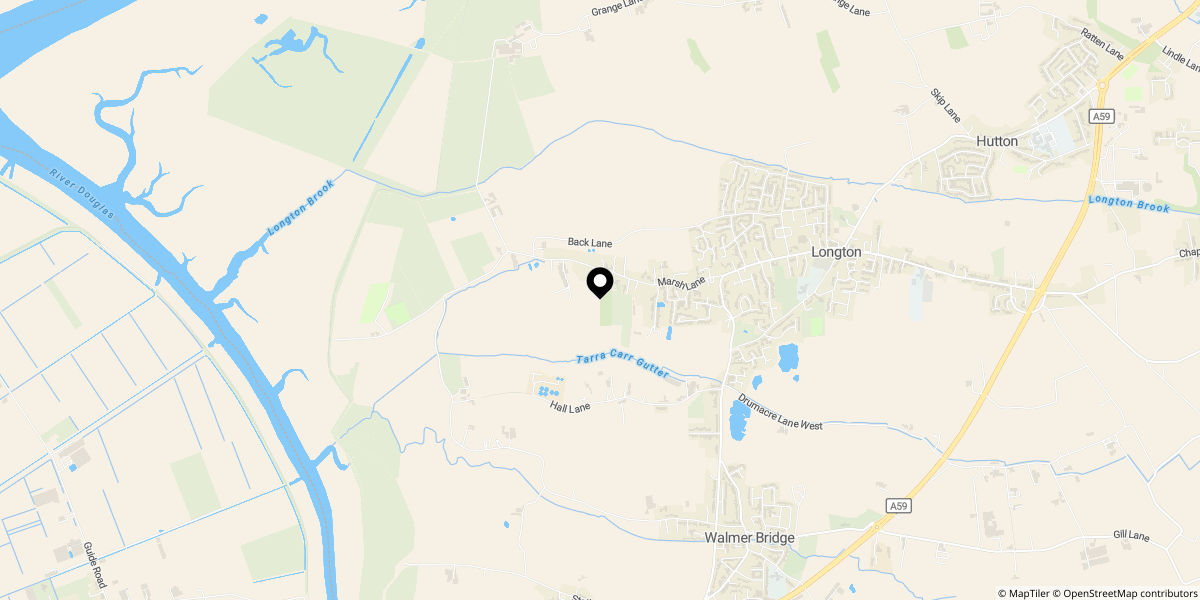 Approximate location of Tuson's Farmhouse, 86 Marsh Lane, Longton