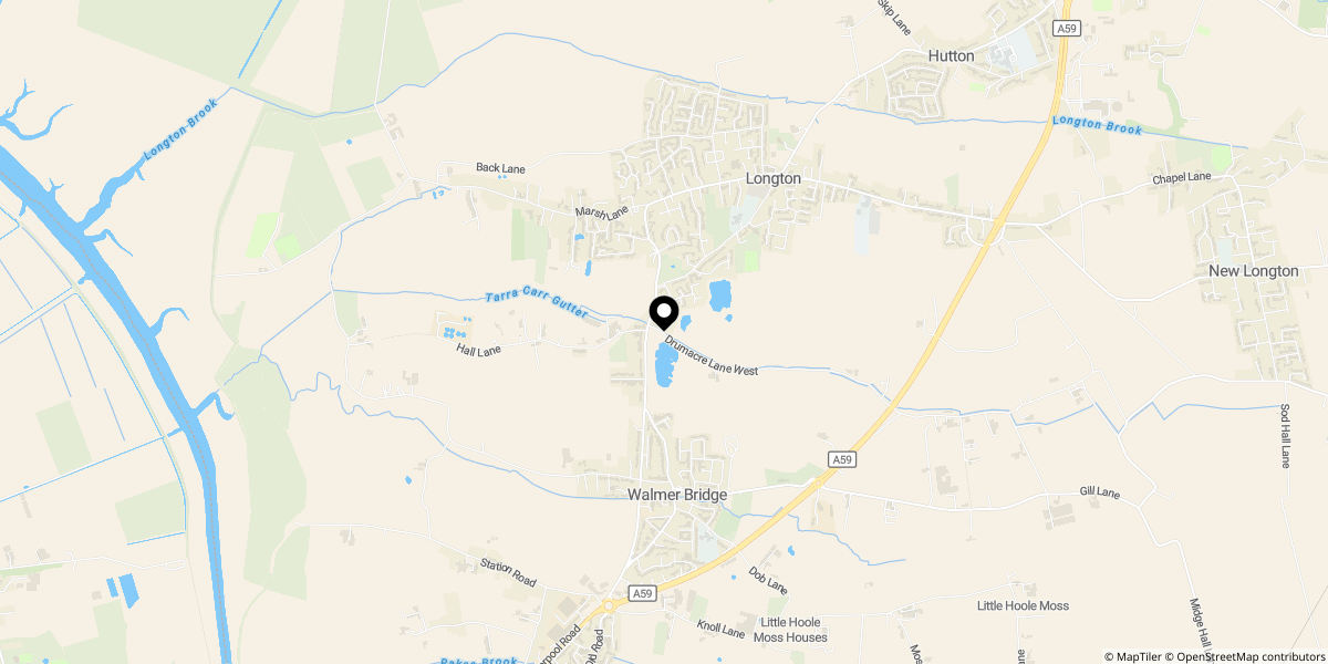 Approximate location of Bentley Park Road, Longton, Preston, PR4 5ZT