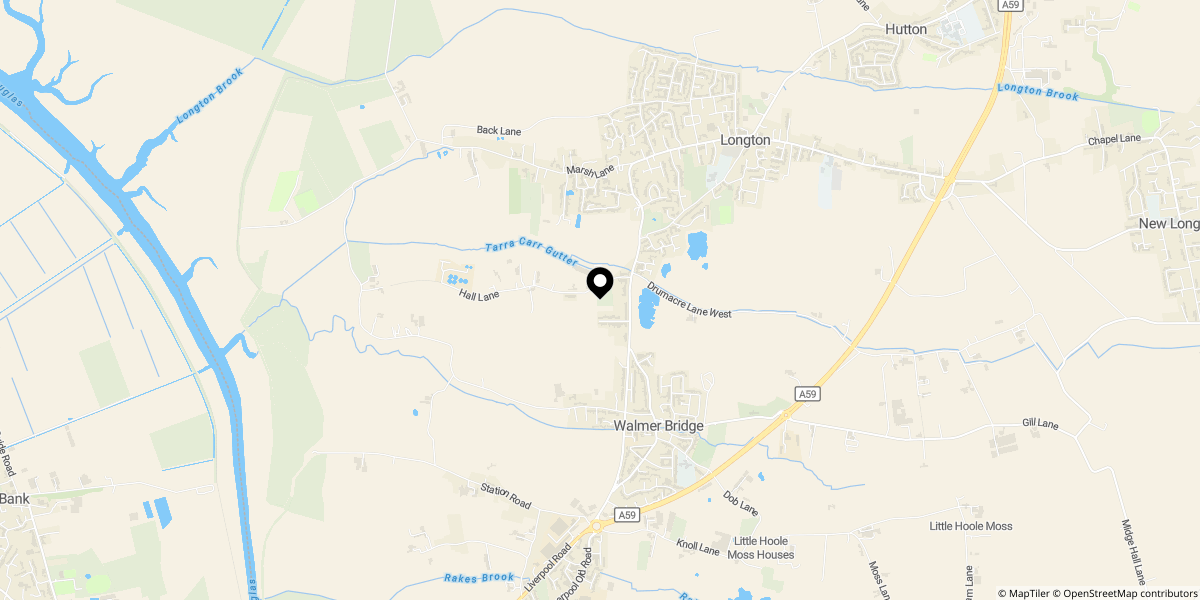Approximate location of Highfield Drive, Longton, Preston, PR4 5XA