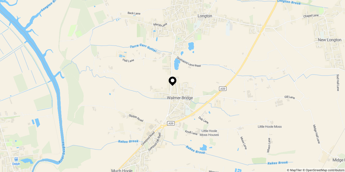 Approximate location of Great Gill, Walmer Bridge, Preston, PR4 5QP